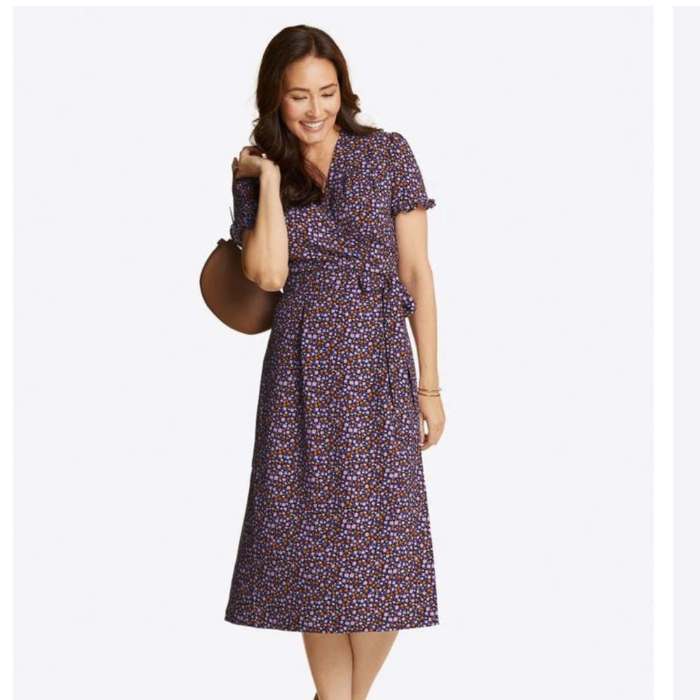 Draper James Miranda Wrap Dress in Ditsy Floral